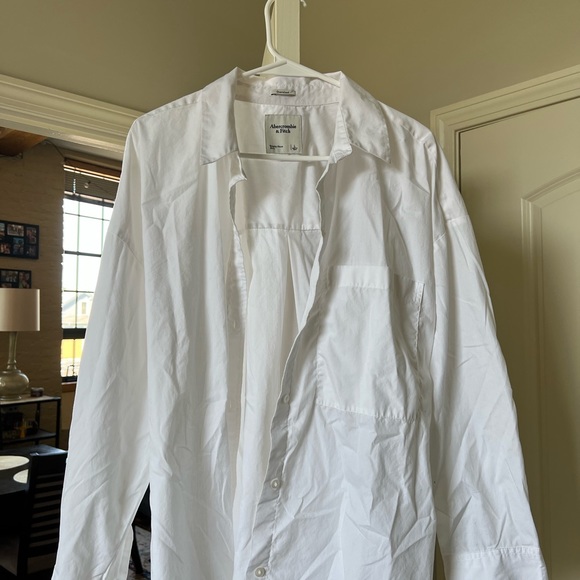 Abercrombie & Fitch Tops - Abercrombie and Fitch oversized white shirt